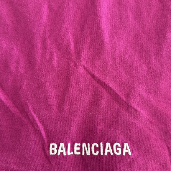 Authentic Balenciaga Pink Back Hem Long Boxy T-Shirt - NWT - Picture 6 of 9